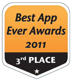 2011年 Best App Ever Awards ベストスポーツゲーム部門 第3位